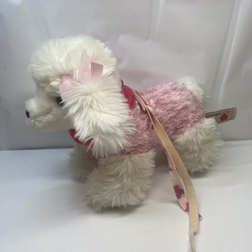 Keel pink white poodle - pink/white, plush