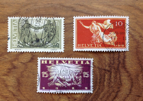 Switzerland stamps 1919 peace - switzerland,