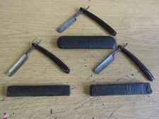 ANTIQUE CUT THROAT RAZORS HOLLOW GROUND, SMITH SHEFFIELD, LION CROWN