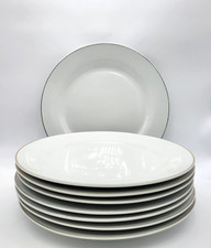 Set of 8  White Gold Rim