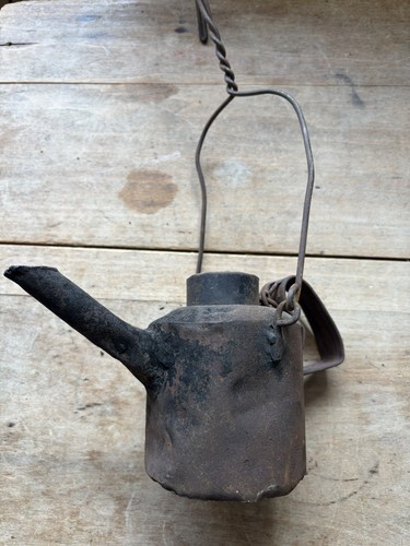 Vintage metal miners spout oil - vintage,