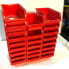 Job Lot [24] Red Plastic Parts