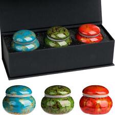 3pcs Small Urns For Human Ashes, 1.7'' Keepsake Urns Pet Ashes, Mini Ceramic Urn