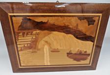 Sorrento Ware Italian Inlaid Wooden Marquetry Picture Plaque "Boat Trip"