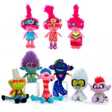 NEW OFFICIAL DREAMWORKS TROLLS 2 SOFT PLUSH TOYS 12" 10" BARB POPPY BRANCH 