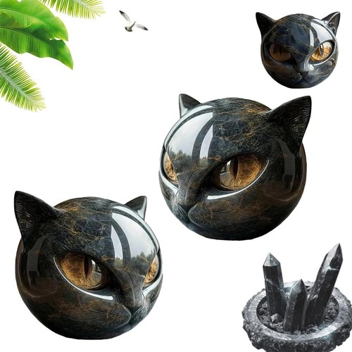 Luxury black cat stone - black,