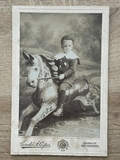 Antique Photo Boy on Painted
