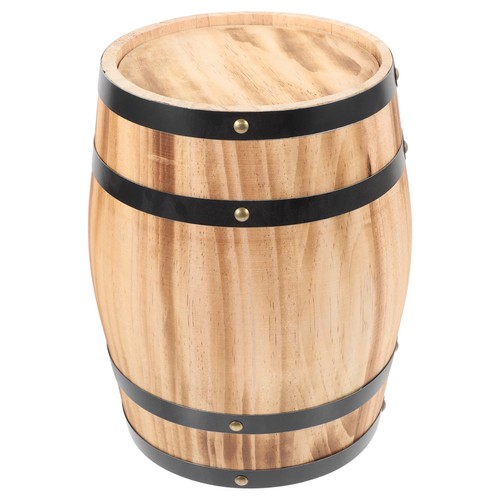 Wood wine barrel ornament - barrel,