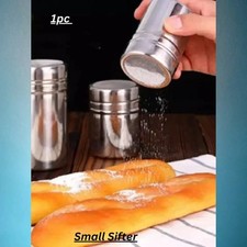Stainless Steel Powder Icing Sugar Cocoa Chocolate Flour Duster Sifter Shaker