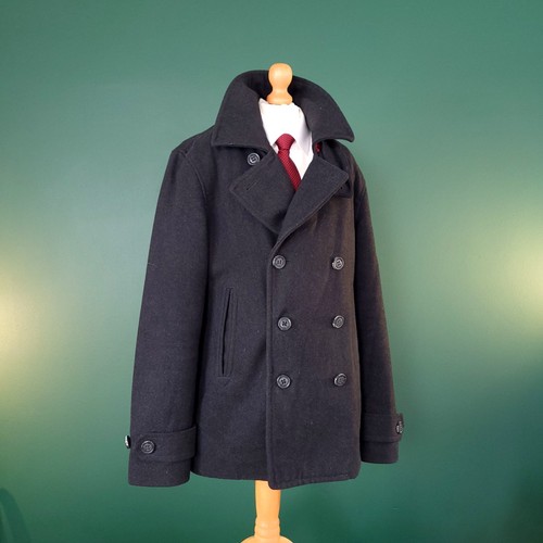 Superdry wool peacoat - wool, overcoat