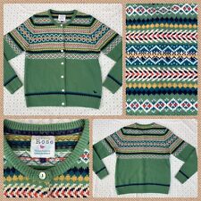 Country Rose FAIR ISLE Cardigan S 10 XMAS Nordic Wool Landgirl Cottagecore EWM