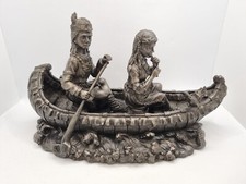 Native American Canoe Figurine