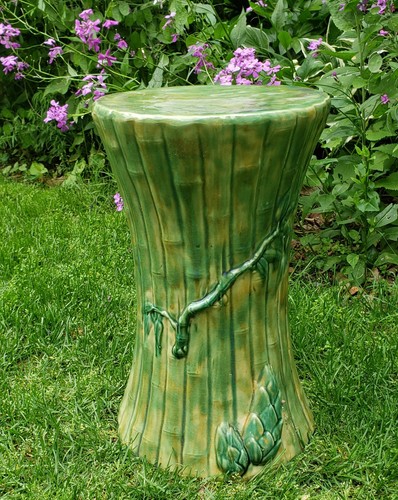 Vintage antique pottery stool - antique,