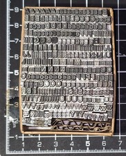 12pt Univers  Font   Metal letterpress Type # ADANA EIGHT FIVE 8 x 5 User #
