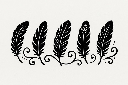 Feathers bumper sticker - sticker, boho
