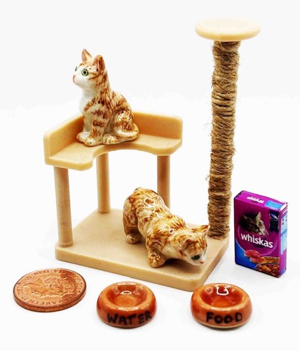 Dolls house cat scratching - dolls,