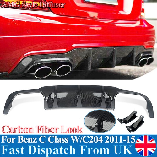 C63 style rear diffuser carbon - c63,