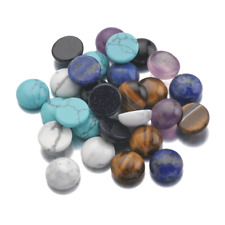Natural Stone Gemstones Semi Round Flat Back Cabochon 8/10/12mm Loose Beads 