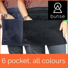 Bunse 6 Pocket Market Trader Money Bag Cash Belt Pocket Pouch Black Navy