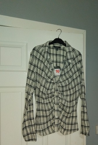 Ladys black white checked - ladys,