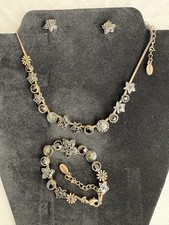 Pilgrim Necklace, Earrings And Bracelet Jewellery Set