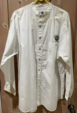 White Collarless Shirt With Universal Logo ‘L’ (11/11)