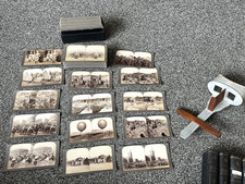 Boer War Stereoscope cards x 90 and H G White Stereoscope