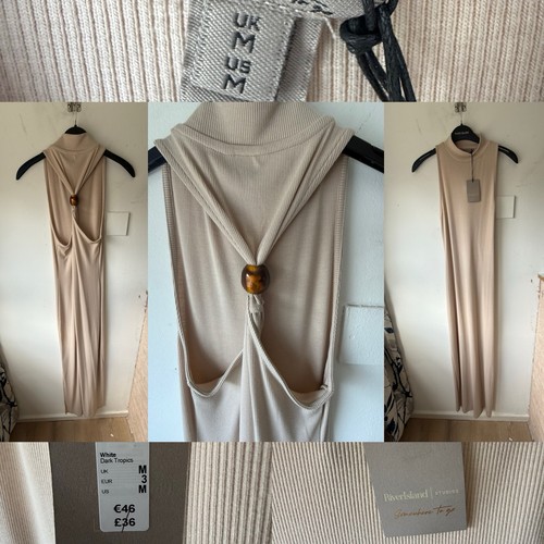 River island beige ribbed - ribbed, high
