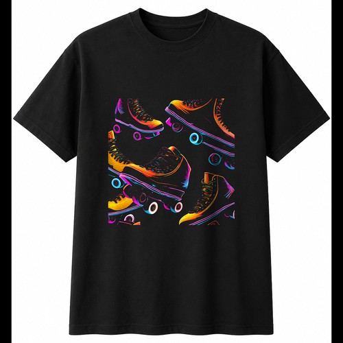 Roller skates neon glow - roller,