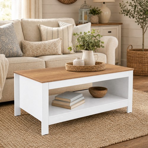 Rectangular coffee table - coffee,