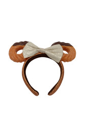 Disney Parks Chocolate Dipped Churro Minnie Mouse Ears Headband Hair Accessory 