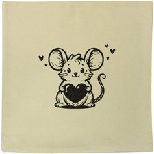 40cm x 40cm 'Sweetheart Mouse' Canvas Cushion Cover (CV00037940)