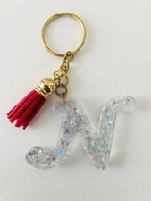 Personalised handmade Keyring | Resin Initial Letter Keyring A-Z Gift him or her