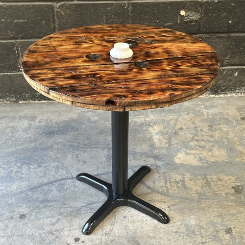 Wooden cable drum - , coffee
