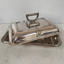 Roberts Belk Romney Plate Silver Plate Serving Dish Drainer Sheffield Vtg 1920’s