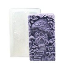 MAGICAL SILICONE MOLD for soap making Witch Wizard Mushroom Fairy Gate House Ph