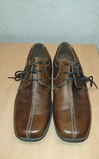 MEN'S BLUE HARBOUR BROWN LEATHER LACE UP SHOES SIZE 8.5