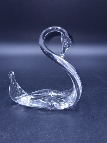 Tutbury crystal single swan - crystal,