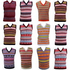 Mens Vintage Fair isle knitted