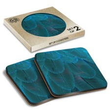 2 x Boxed Square Coasters -