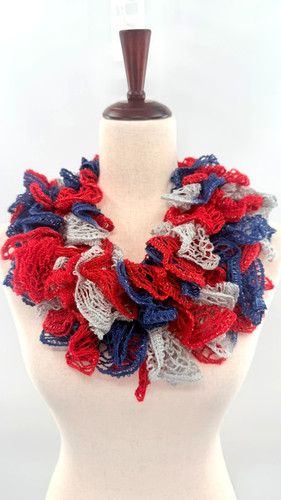 Handmade ruffle yarn scarf - ruffle,