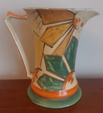 MYOTT.SON & CO ART DECO 1920s  Hand Painted Jug/Vase Sun Burst Design