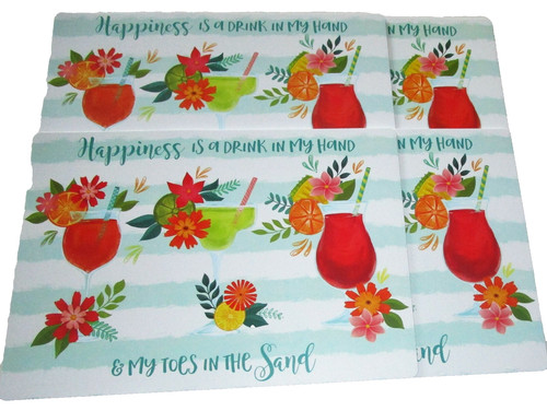 Coastal vinyl placemat x - placemat's, 18"x