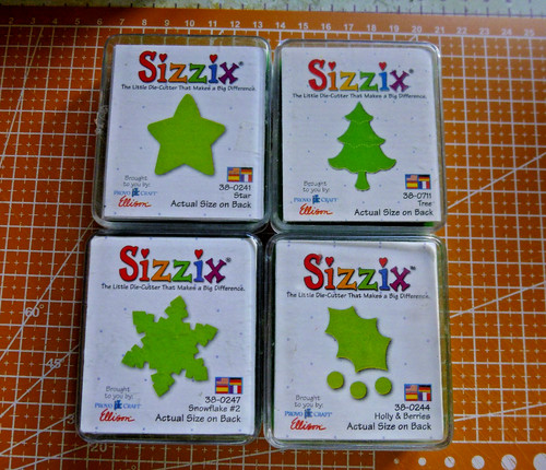Sizzix originals green dies - 4,