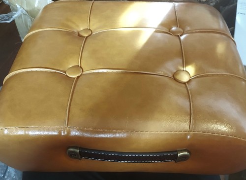 Tan tufted faux leather - tufted,