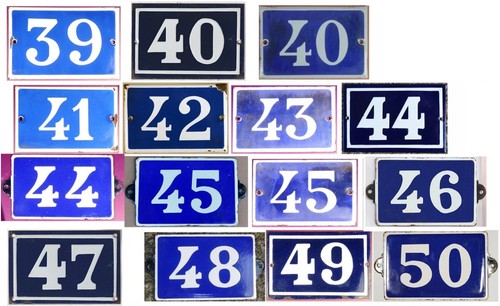 Old blue french - french, number