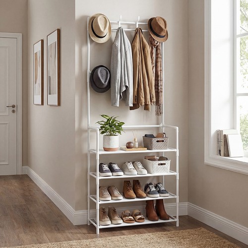 Coat and hat - and, stand