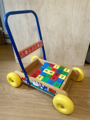 Vintage 1970 wooden push - vintage,
