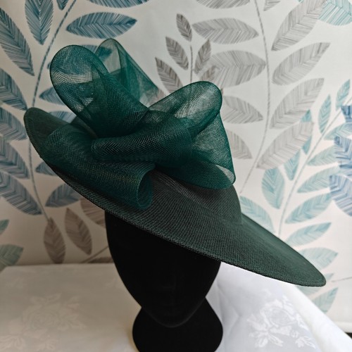 Dark green bow flower wide - dark,