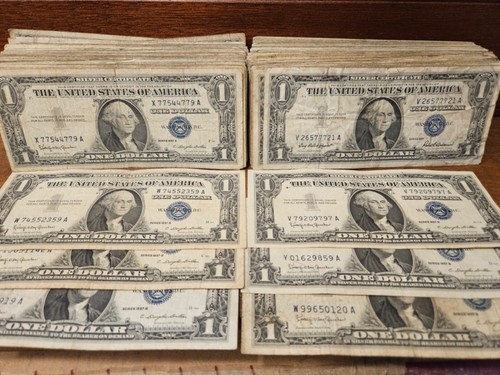 1935 1957 one dollar - one, blue